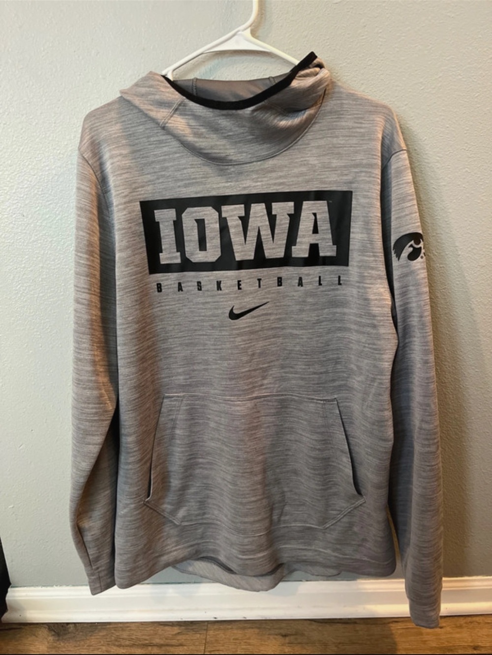 Nike Gray Iowa Basketball Hooded Sweatshirt